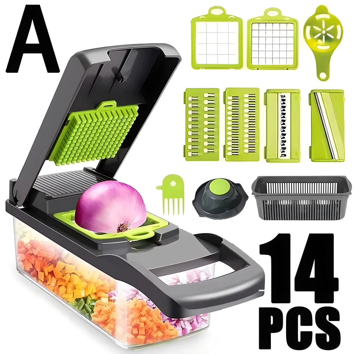 16-in-1 Vegetable Chopper – Multi-Function Slicer & Dicer