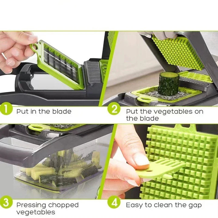 16-in-1 Vegetable Chopper – Multi-Function Slicer & Dicer
