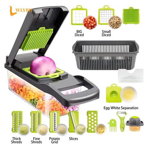 16-in-1 Vegetable Chopper – Multi-Function Slicer & Dicer