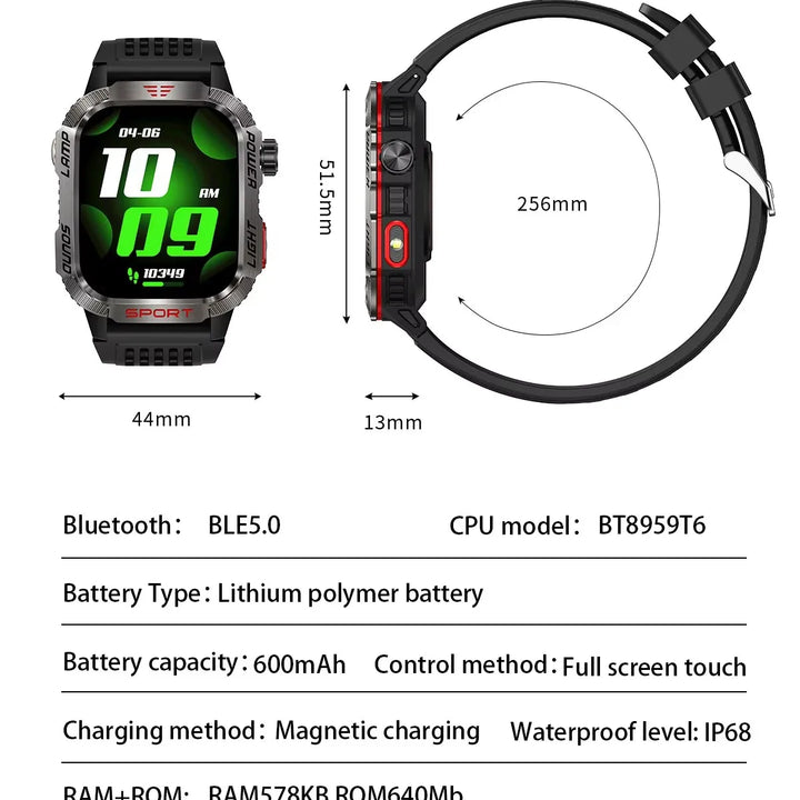 HT29 Smartwatch 2.01’’ | BT Calls, Health & Fitness Tracker