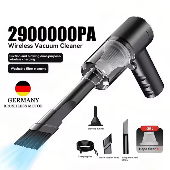 Handheld Car Vacuum Cleaner – Wireless, Dry & Wet Use
