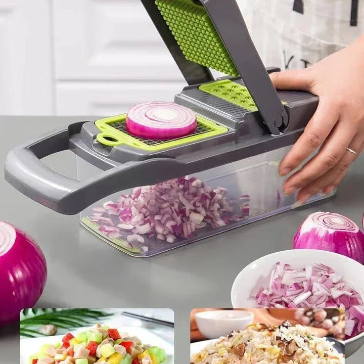 16-in-1 Vegetable Chopper – Multi-Function Slicer & Dicer