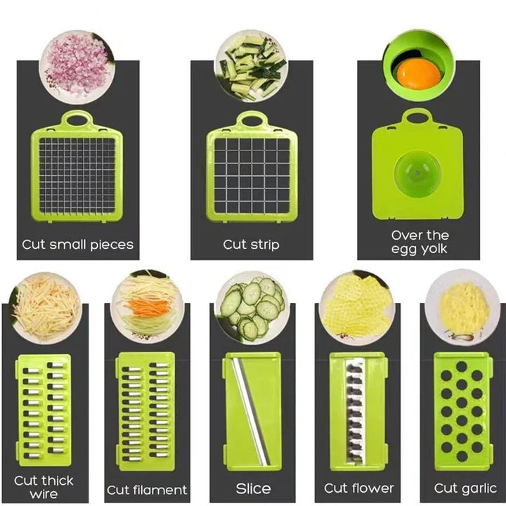 16-in-1 Vegetable Chopper – Multi-Function Slicer & Dicer