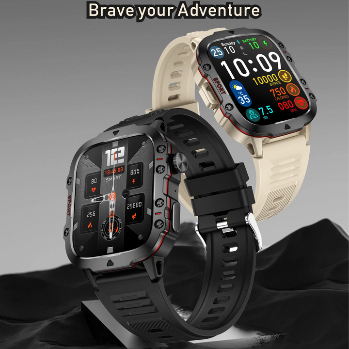 LIGE 1.96’’ Smartwatch – Bluetooth Call, Voice Assistant, Fitness & Waterproof