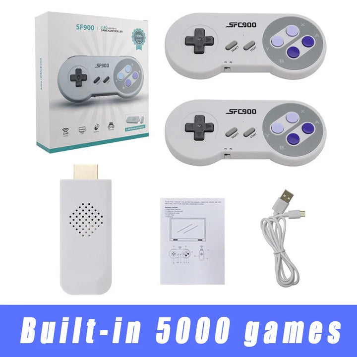 SF900 Retro Game Console – 5000 Classic Games, Wireless &amp; HDMI Ready