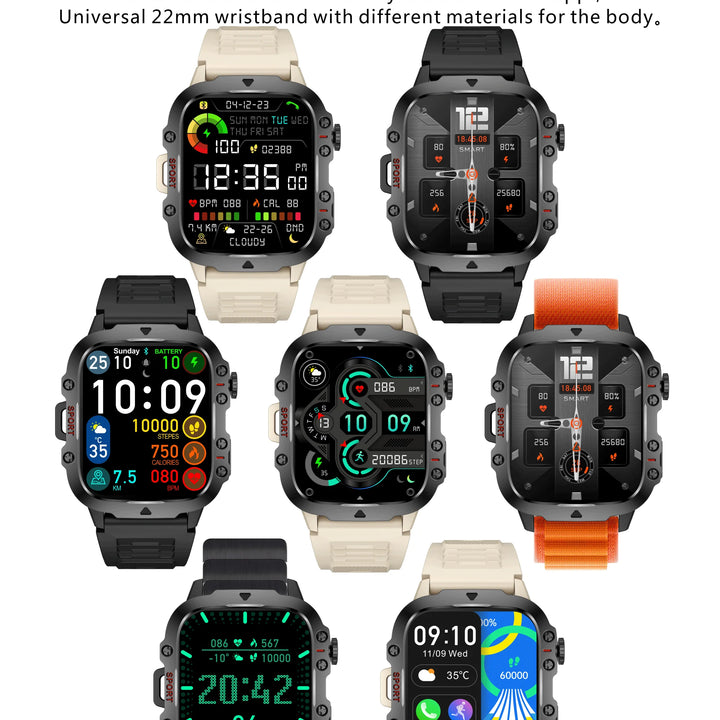 LIGE 1.96’’ Smartwatch – Bluetooth Call, Voice Assistant, Fitness & Waterproof