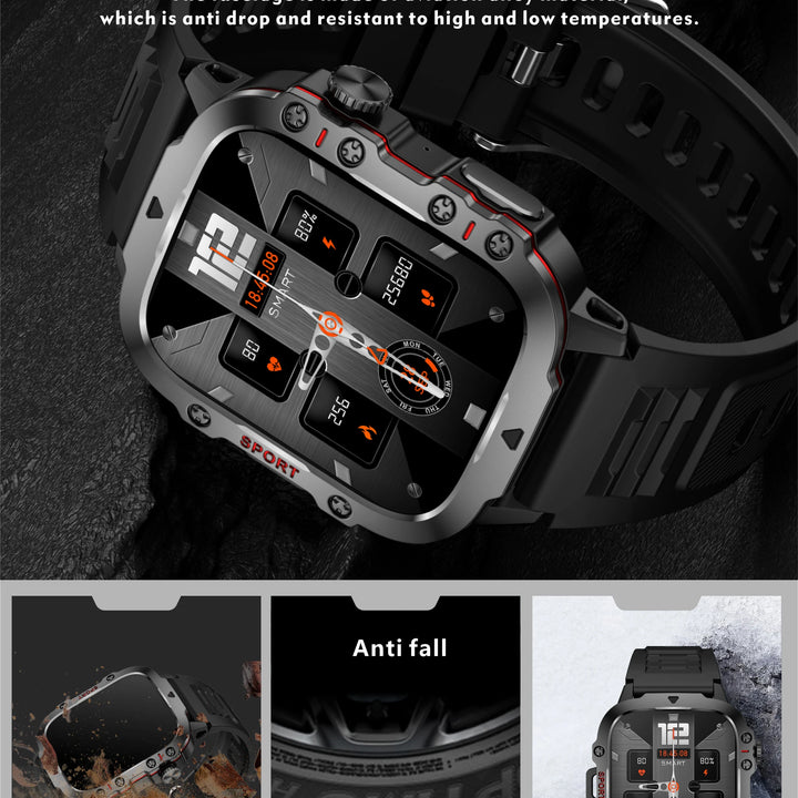 LIGE 1.96’’ Smartwatch – Bluetooth Call, Voice Assistant, Fitness & Waterproof