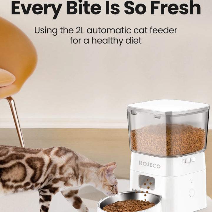 ROJECO Smart Automatic Dog Feeder with WiFi Control