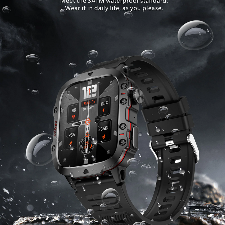 LIGE 1.96’’ Smartwatch – Bluetooth Call, Voice Assistant, Fitness & Waterproof