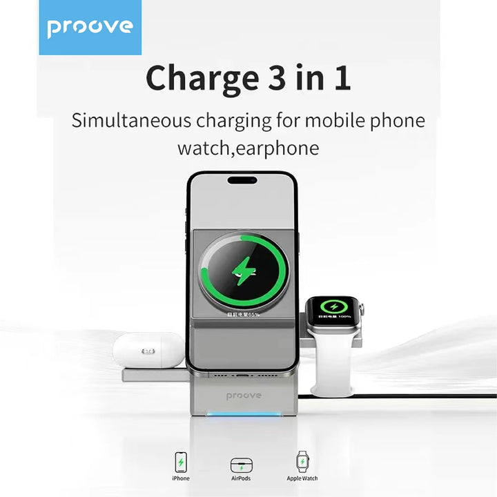 Qi2 3-in-1 Wireless Charger for iPhone, AirPods & Apple Watch