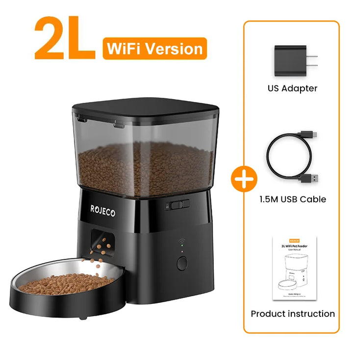 ROJECO Smart Automatic Dog Feeder with WiFi Control