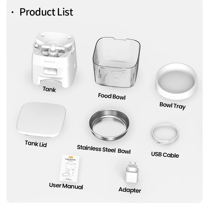 ROJECO Smart Automatic Dog Feeder with WiFi Control