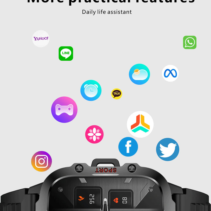 LIGE 1.96’’ Smartwatch – Bluetooth Call, Voice Assistant, Fitness & Waterproof