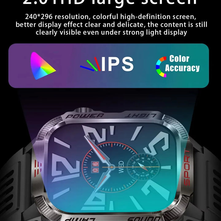 HT29 Smartwatch 2.01’’ | BT Calls, Health & Fitness Tracker