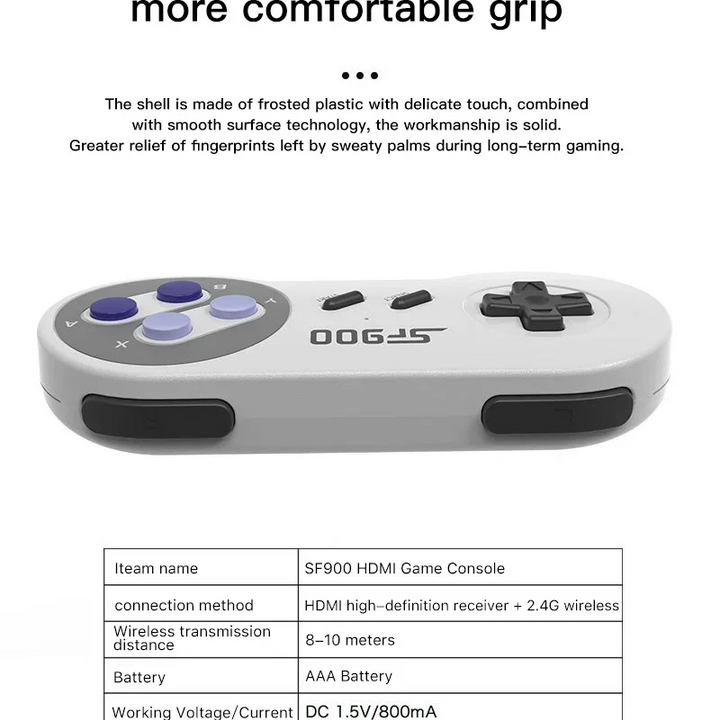 SF900 Retro Game Console – 5000 Classic Games, Wireless &amp; HDMI Ready