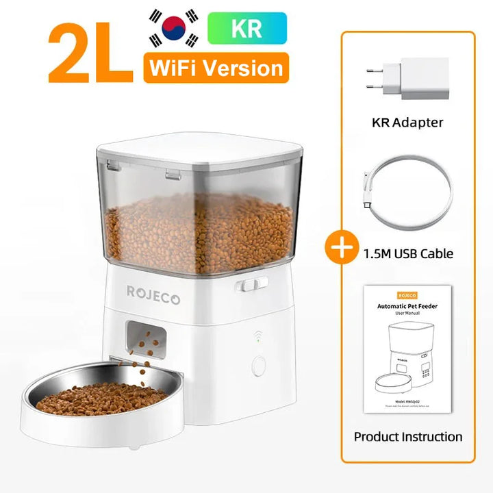 ROJECO Smart Automatic Dog Feeder with WiFi Control