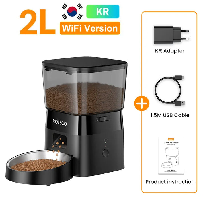 ROJECO Smart Automatic Dog Feeder with WiFi Control