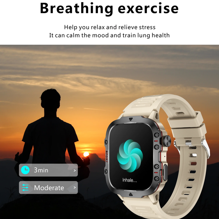 LIGE 1.96’’ Smartwatch – Bluetooth Call, Voice Assistant, Fitness & Waterproof