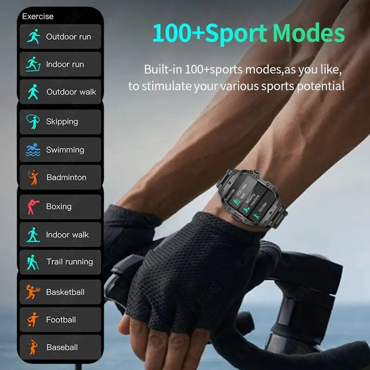 LIGE 1.96’’ Smartwatch – Bluetooth Call, Voice Assistant, Fitness & Waterproof