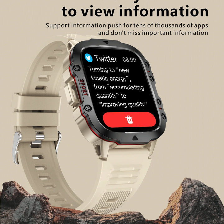 LIGE 1.96’’ Smartwatch – Bluetooth Call, Voice Assistant, Fitness & Waterproof