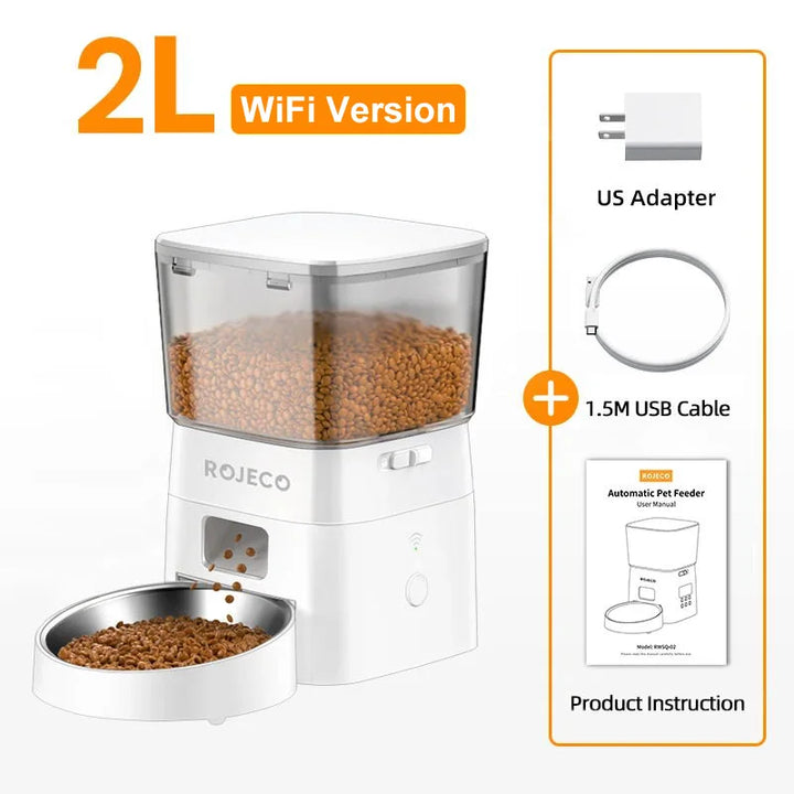 ROJECO Smart Automatic Dog Feeder with WiFi Control